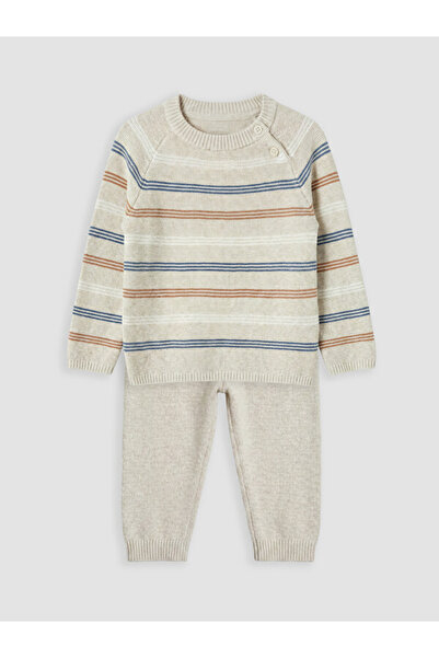 LC Waikiki Quality Pieces from Çelebi Store Striped Baby Boy Knitwear Set