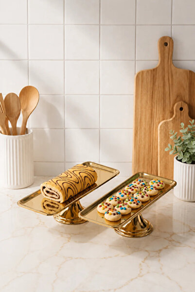 KaiHome Luxury 2-Piece Rectangular Sweet, Treat, and Dowry Presentation Servi...