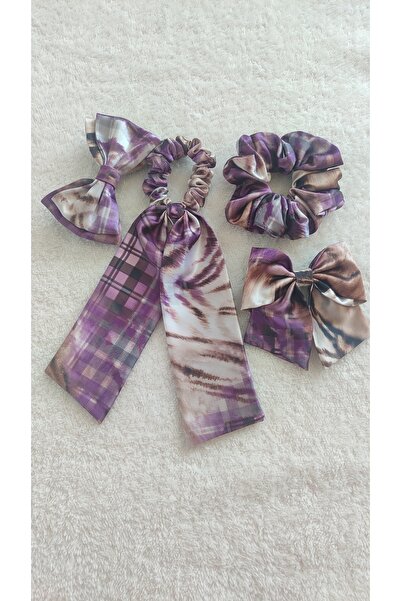 Çiğdem Tuhafiye Satin Colored Set of 4 Buckles