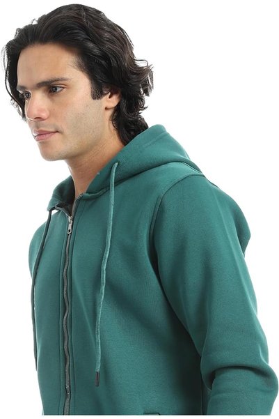 andora Mens Zipper Closure Fleeced Hoodie Sweatshirt