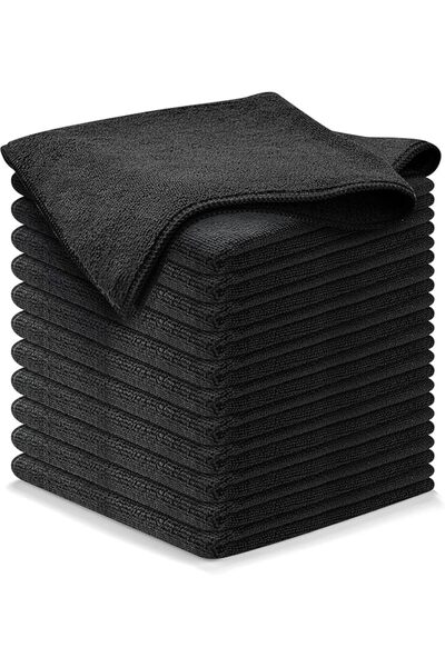 Generic Microfiber Cleaning Cloth - 12Pcs (16x16 inch), Ultra Absorbent Micro...