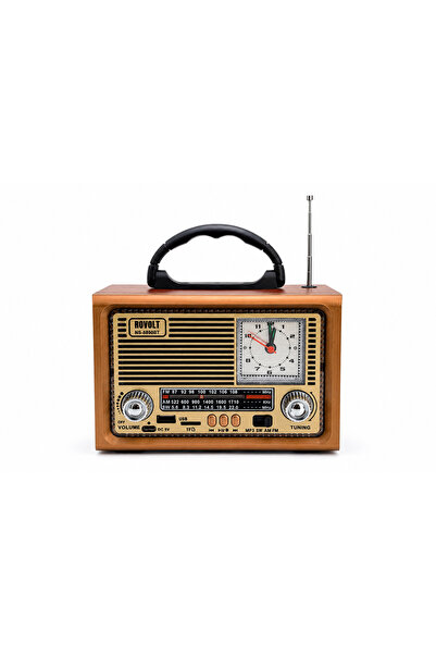 Rovolt Radio NS-8890BT – Design vintage, iluminare LED, Bluetooth, slot USB/T...