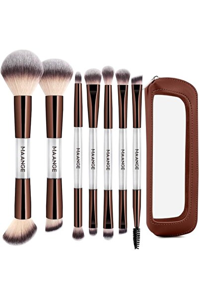 MAANGE 7 Piece Double Ended Makeup Brush Set - Professional Cosmetic Brushes ...