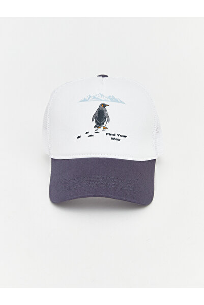 LC Waikiki Trendlucky Farkıyla Penguin Printed Boy's Cap Hat