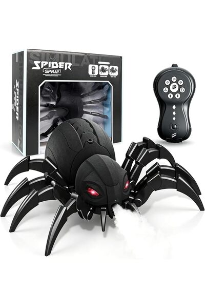 GENERAL Realistic RC Spider Robot Toy – Remote Control Spider with Spray, Lig...