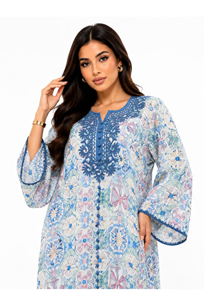 Shiladon Luxury Embroidered Floral Maxi Jalabiya