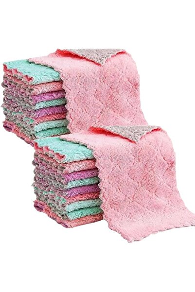 Yelajoy 20 Pack Reusable Microfiber Cleaning Cloths, Super Absorbent & Quick-...