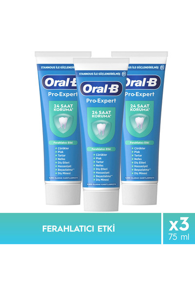 Oral-B Pro-Expert Ferah Nefes Ferahlatıcı Etki Diş Macunu 75ml x3