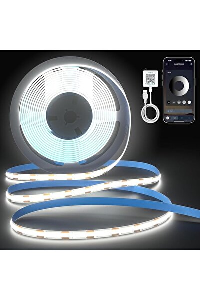 Cozylady COB LED Strip Lights 5M,Bluetooth APP Control,Warm White 3000K 320LE...