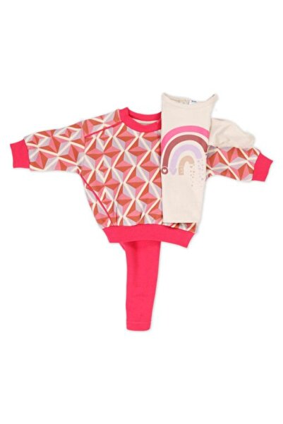 New College Leggings set with 2 fuchsia blouses
