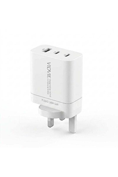 Vidvie Fast Wall Charger 65W GaN Triple Ports (Dual Type-C & USB) for Laptops...
