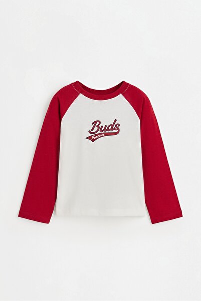 LEFTIES Yazılı reglan kol t-shirt