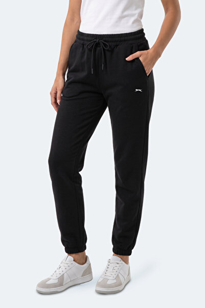 Slazenger MERYA I Γυναικείο Μαύρο Παντελόνι Φόρμας Στενής Γραμμής