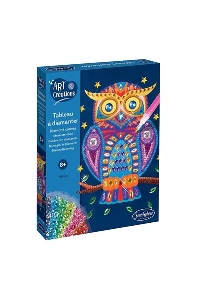 Sentosphere Creative Kit With Diamonds / Rhinestones - Canvas Owl - Sentosphe...