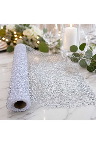 decotoys Pink mesh packaging 48cm x 450cm