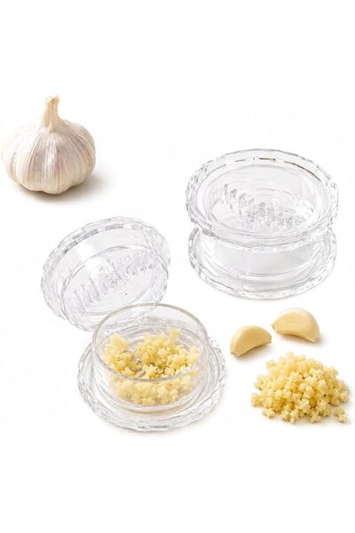 Generic 2PCS Garlic Crusher Twister Tool, Clear Manual Garlic Press, Multi-Fu...
