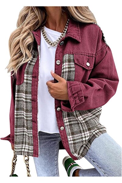 Generic Womens Oversized Denim Jacket Long Sleeve Boyfriend Jean Jacket Casua...