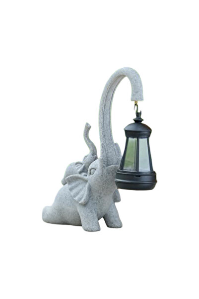 OEM Lampă solară decorativă, figurină elefant, sculptură de grădină din rășin...