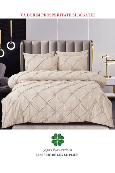 Super Elegant Pucioasa Lenjerie de Pat 6 Piese, Bumbac Finet, Pat Dublu, 2 Pe...