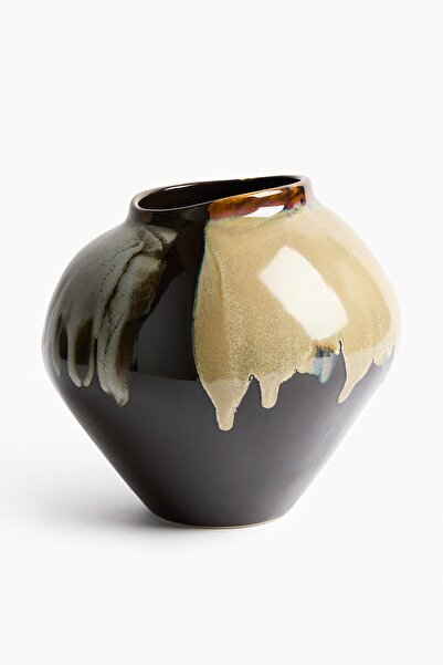 H&M Düzensiz Şekilli Büyük Stoneware Vazo