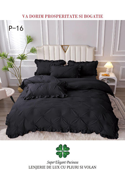 Super Elegant Pucioasa Elegant Duvet Cover Set Set with Pleats and Ruffles, 4...