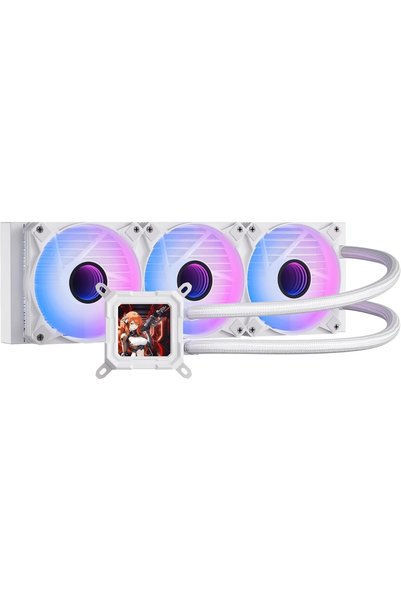 darkFlash DV360S 360mm ARGB Liquid Cooler,3.2"IPS LCD Display,320W TDP,64.05C...