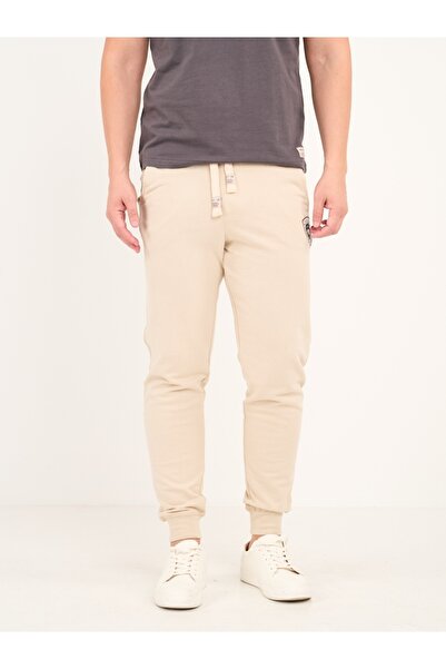 Timeout - Pantaloni lungi barbat sport de culoare uniforma cu detalii logo