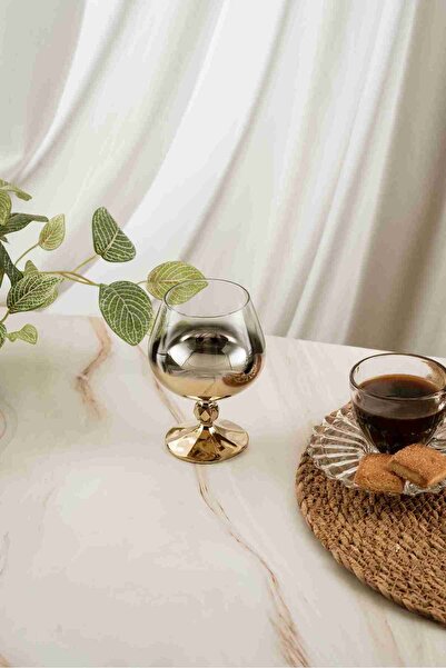 crystal home 2-Piece Bohemia Crystal Titanium Plated Coffee and Water Glass Set