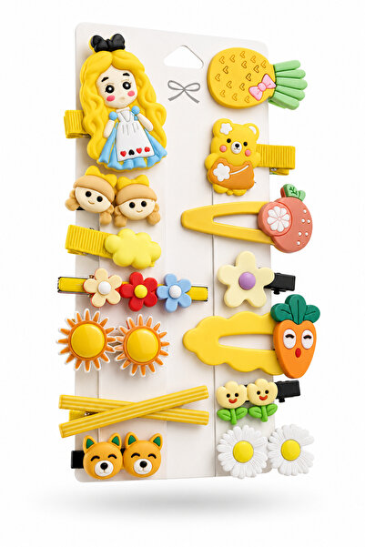 cityvision Children's Baby Hair Clip Set - 14 Colorful Fun Hair Clips