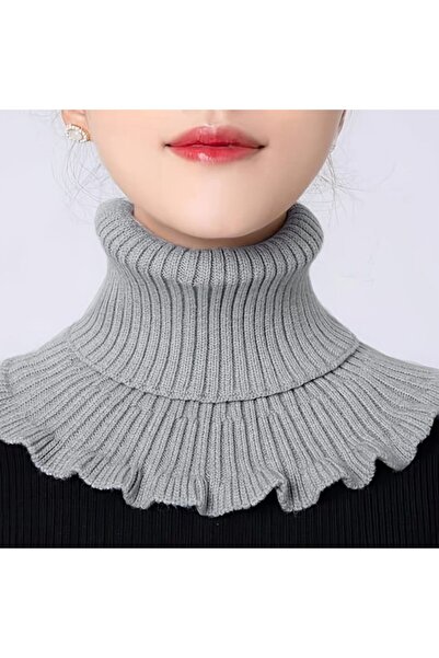STARSTAR Women's knit scarf off-white detachable faux turtleneck warm.