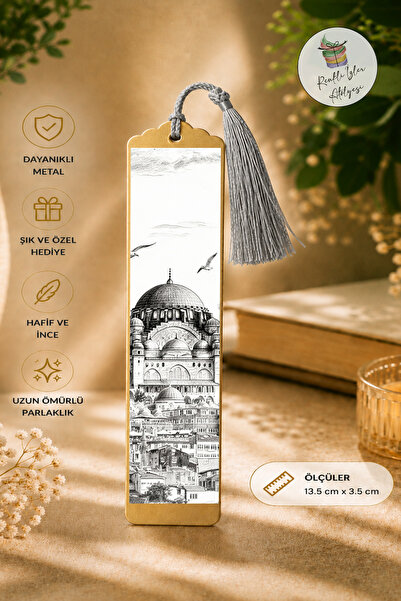 renkli izler atölyesi Artistic Design Metal Bookmark