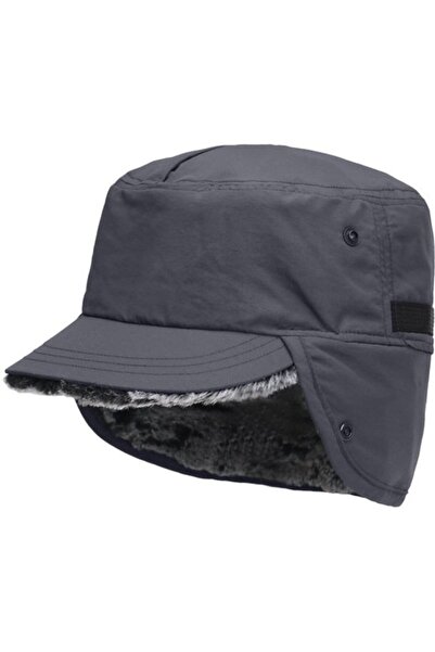 STARSTAR Winter earflap hat grey nylon waterproof ski aviator.