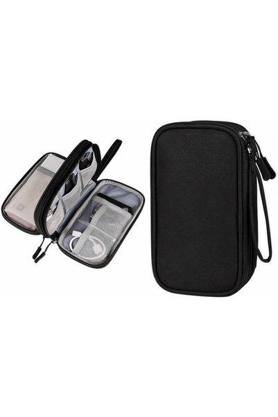 Morvena Picks Geanta pentru organizare cabluri – Impermeabil – Strat dublu – ...