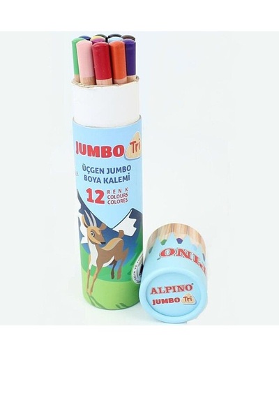 Alpıno Jumbo Kuru Boya 12 Renk Tüplü (AL-2233)