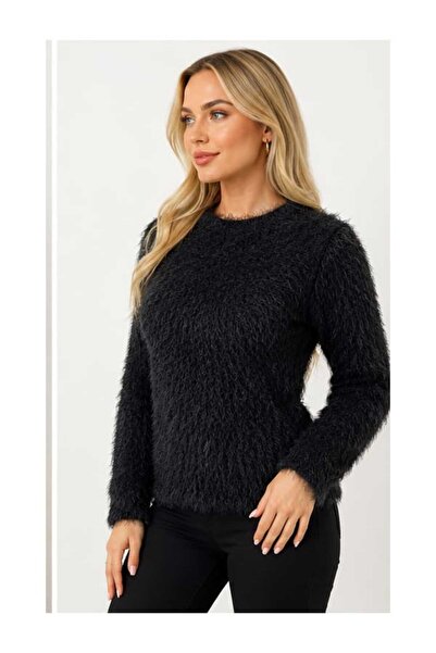 ASEZ BUTİK ZERAFETİN ADRESİ Asez Boutique Women's Plush Fuzzy Knitwear Sweate...