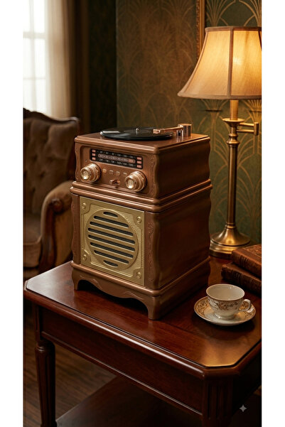HMO Store Retro Tasarım Kablosuz Bluetooth Ses Sistemi ve Klasik Radyo