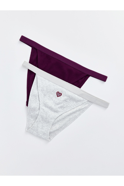 LC Waikiki Chiloți de bikini brodați, pachet de 2