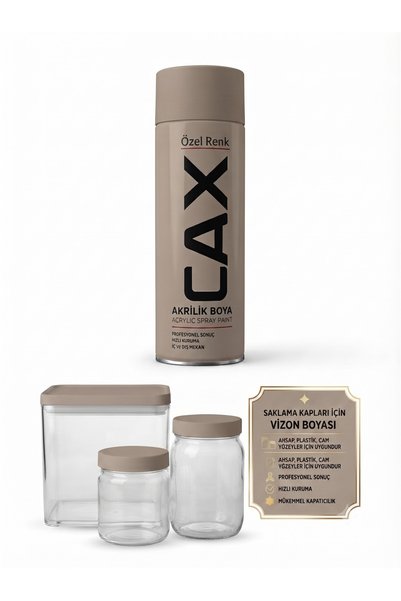 caxcolors CAX Saklama Kapları İçin Akrilik Sprey Boya Ahşap Plastik Cam