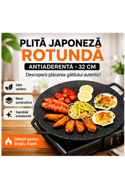OEM Plita Japoneza Antiaderenta 32cm - Gatire Sanatoasa