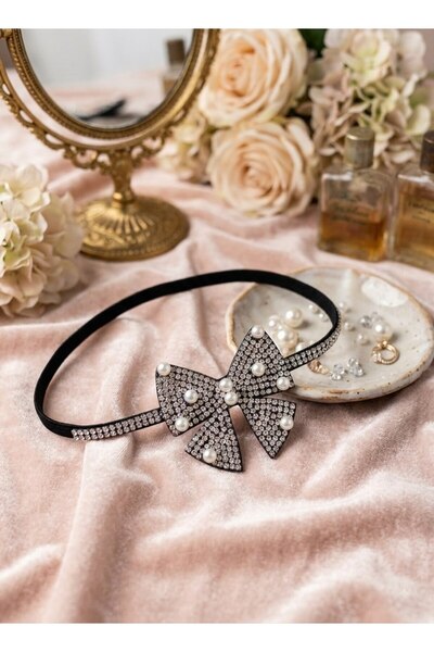 Shiklik Women's Elastic Hair Band with Stones and Pearls - Different Figure O...