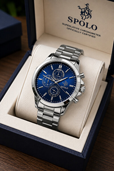 S.POLO Spolo Brand Men's Wristwatch+Bracelet Gift