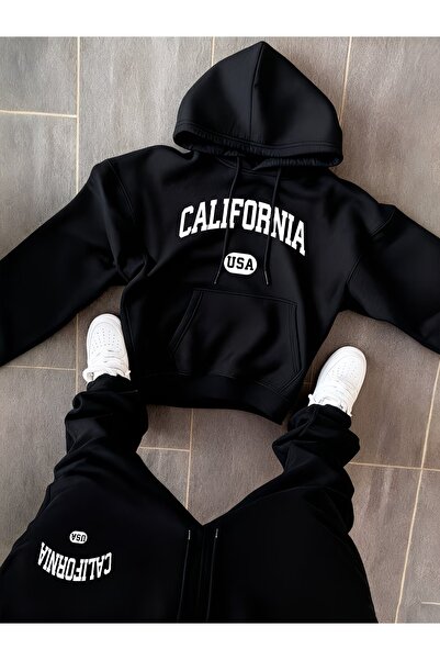 darkopia Unisex Men's Women's California Usa Printed Oversize 3 Thread Hooded...