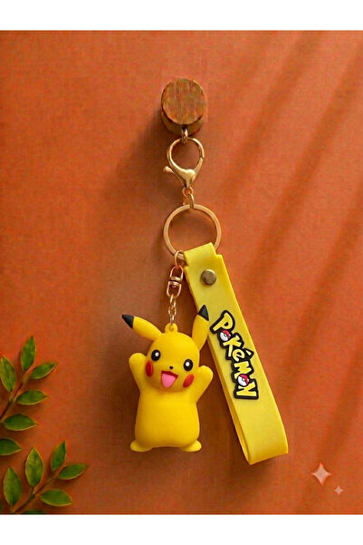 DREAMIOGIFTANDBOX Pikachu Figürlü Anahtarlık Pokemon Pikaçu Silikon Çanta Süs...