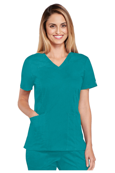 Cherokee Core Stretch Wwe4710 Women's Scrubs Top – Imported, 2-Way Stretch, 4...