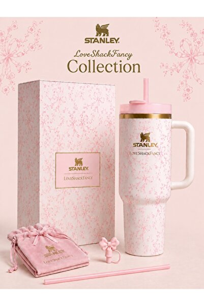 zeetwo 40oz Stainless Steel Tumbler with Straw, Lid, Bow Topper & Carry Pouch