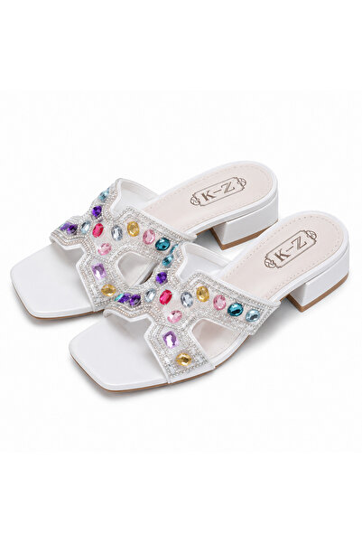 Generic Brand Women's Shiny Slip-On Shoes with Colorful Rhinestones, Transpar...