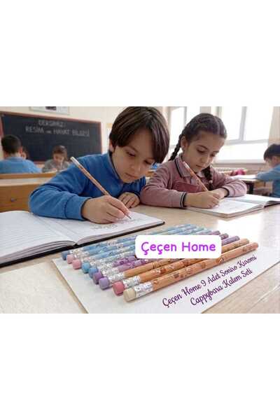 ÇEÇEN HOME 9'lu Sevimli Kurşun Kalem Seti (3 Mavi Cinnamoroll, 3 Mor Kuromi, ...