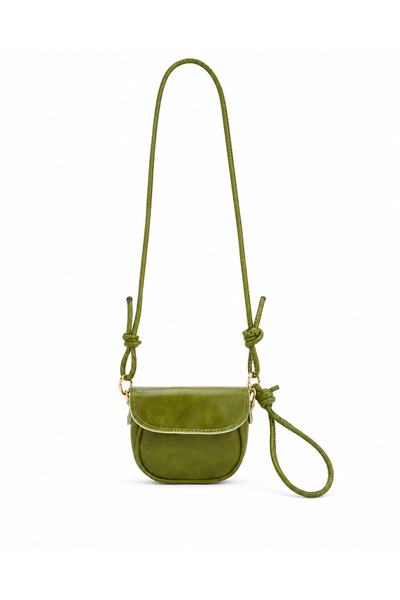 Miesse Women's Mini Size Strap-Covered Crossbody Bag - Oil Green