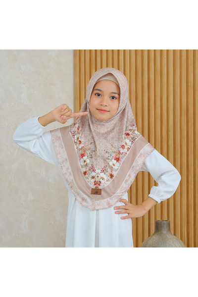 Linda Hijab Printed Hijab for Kids & Girls – Elegant Floral Pattern Modest Is...