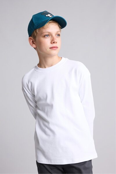 DeFacto Oversize Crew Neck Basic Long Sleeve T-Shirt for Boys I5612A826Au